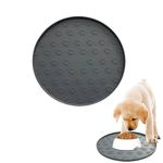 Dog Food Mat Cat Food Mat for Floor, Silicone Dog Mat for Food and Water Foldable Waterproof and Easy to Clean, Dog Bowl Mat Pet Food Mat for Small Pet, Grey 27.5 * 27.5cm