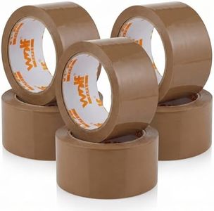 Wolf Tapes Packaging Tape, Heavy-Duty Parcel Tape for Packing, All Purpose Strong Adhesive Tape, Secure Sticky Seal for Boxes, FSC Certified Shipping Tape, Pack of 6 48MM x 66M (Brown)