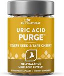 Purge! Uric Acid Flush – Eat & Drink What You Want – Detox and Cleanse with Celery Seed Extract, Tart Cherry & Chanca Piedra for Effective Joint Support & Active Mobility – 60 Soft Vegan Capsules