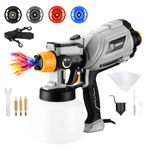 Paint Sprayer for Walls and Ceilings 1000W: 1200ml DEKOPRO HVLP Fence Spray Paint Gun with High Capacity Container,Easy to Clean,for House Painting,Furniture,Cabinets, Walls, Door, Garden Chairs etc