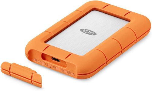 LaCie Rugged SSD 1TB Portable Drive – 40Gbps USB-C, Orange, Data Rescue