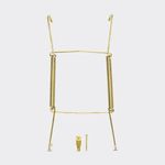 Invisible Plate Hangers for Wall | Decorative Dish Display Holders Hanging Wires Spring Hook Holder with Tip Protectors Fit to Hang on Wall (19 - 25 cm (7.5 - 10 Inch), Brass)