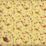 Textiles français Yellow fabric (Chelsea) mini design (Floral) French Fabric Cotton 140CM / 55" Wide. Per Half Metre