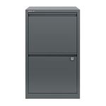 Bisley Filing Cabinet, Metal, Anthracite Grey, One Size, FFPFA2