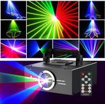 DJ Laser Light for Party, Programmable with Custom Patterns and Animations, Professional 3D Animation, Sound Activated, ILD, RGB, Perfect for Show, Weddings, Clubs, Christmas, Halloween