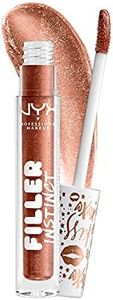 NYX PROFESSIONAL MAKEUP Filler Instinct Plumping Lip Polish, Lip Plumper Gloss - Cheap Fills (Bronze Gold)