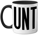 Funny Mugs for Men Women - C UNT Mug - Fun Sarcastic Slogan Gifts for Work Colleagues, C*nt Crude Rude Novelty Joke Gag Humour Birthday Present for Friends, 11oz Black Ceramic Dishwasher Safe Mugs