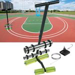 Playing Field Line Striping Machines,Basketball Court Marking Kit+Drawing Circle Kit,Upgraded Widened Floor Tape Applicator,Floor Board Tape Dispenser for Road Warning/Warehouse/Parking Lot