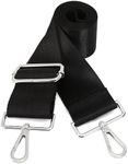 Silvery Purse Straps Replacement Crossbody - Guitar Strap for Purses Crossbody, Wide Shoulder Strap for Crossbody Bags, Bag Strap for Handbag,for Her,Black