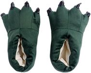 Honeystore Unisex Soft Plush Home Slippers Animal Costume Paw Claw Shoes Green M