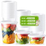 NEEBAKE 60 Set Deli-Containers-with-Lids: [8oz 16oz 32oz] Combo Plastic-Food-Storage-Containers-with-Lids, Microwaveable & Freezer Safe To-Go-Containers, Leak-proof BPA-Free Soup Slime Overnight Oats