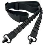 DDOUT 2 Point Rifle Sling Strap with QD Swivels, 1.4 inch Webbing Gun Sling, Two Point QD Sling with Hardware Accessories, Black