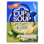 Batchelors Creamy Potato and Leek Cup a Soup, 4 Sachets, 107g