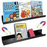 2 Pack Magnetic Book Shelf for Whit