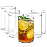 Borosil 350ml Set of 6 pcs Radius Vision Transparent Drinking Glass | Borosilicate Glass Tumblers for Water, Cold Drinks, Juice| Flame Proof, Microwave & Dishwasher Safe | for Daily use & Gifting