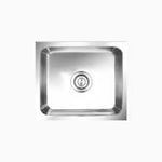 NIRALI Kitchen Sink 304 Heavy Duty Stainless Steel | Single bowl Sink Round Coupling | Rust & Stain Resistant | Brushed Matt Finish | Minimizes Sound Orbis SInk (SS-304) (Matt, 24" X 18" X 10")