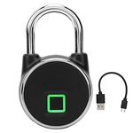 Intelligent Fingerprint Padlock, IP65 Waterproof APP Control Fingerprint Keyless Anti-Theft Security Digital Padlock for Locker, Gym, Door, Luggage, Suitcase