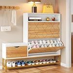 YITAHOME Shoe Cabinet with 2 Flip D