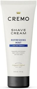 Cremo Barber Grade Cooling Shave Cream, Astonishingly Superior Ultra-Slick Shaving Cream for Men, Fights Nicks, Cuts and Razor Burn, 6 Fl Oz