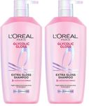 L’Oréal Paris Glycolic Gloss Shine Boosting Shampoo, powered by 3% Glycolic Acid, for dull hair, restores hair quality for gives 3x more gloss, 800ml (Pack of 2)