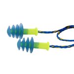 Honeywell FUS30-HP Fusion Multiple-Use Earplugs, Regular, 27NRR, Corded, Blue/White, 0.7 Height, 0.7 Width, 0.4 Length