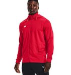 Under Armour Mens Fleece Storm Full-Zip Jacket, Red / White, XL