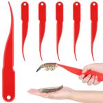 Gisafai 6 Pcs Shrimp Peeler Plastic Shrimp Deveiner Tool Shrimp Cleaner for Kitchen Shrimp Deveining Peel Tool, 10.2 Inch, Red