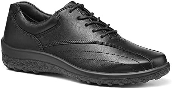 Hotter Tone II Women's Casual Classic Bowling Shoe with Decorative Stitching and Sporty Grippy Sole in Soft Leather and Suede Wide EE Fit 6 UK