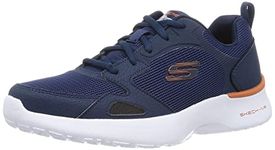 Skechers Men's Skech-air Dynamight Venturik Sneaker,Nvy Synthetc/Textile /Orange Trim,9 UK