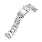 MiLTAT 20mm Super-O Watch Band compatible with Seiko 5 Sports 40mm SRPE51 SRPE53 SRPG35 SRPE57 V-Clasp Brushed