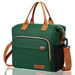 TuErcao Lunch Bags for Women- Boite a Lunch Reusable Adult Sac a Lunch, Green