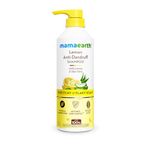 Mamaearth Lemon Anti-Dandruff Shampoo with Lemon, ZPTO, Climbazole, Aloe Vera for Itchy & Flaky Scalp | Upto 100% Dandruff Reduction & 3X Softer Hair in 1 Wash | Soothes Scalp | Reduces Frizz | 600 ml