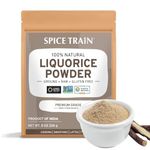 Licorice Root Powder (226g/8oz) Non GMO, Gluten Free, 100% Raw Ground Mulethi, Sourced from India, Glycyrrhiza Glabra, Packed in Resealable Ziplock Pouch