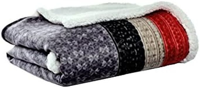 Eddie Bauer - Throw Blanket, Super Soft Reversible Sherpa & Brushed Fleece Bedding, Ideal Christmas & White Elephant Gifts, Cozy Plaid Home Decor for Bed or Couch (Fair Isle Dark Steel, 50" x 70")