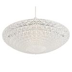 Lighting Supermarket Crystal Glass Ceiling Uplighter Pendant Shade - Glass Effect - Easy Fit