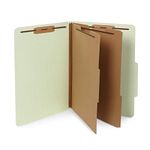 10 Legal Size Classification Folders- 2 Divider-2'' Tyvek expansions- Durable 2 Prongs Designed to Organize Standard Law Client Files, Office Reports- Legal Size, 10 Folders (Gray)