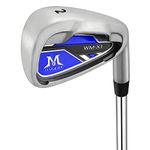 MAZEL WM-X1 Individual Golf Iron 4,5,6,7,8,9,Pitching Wedge,Sand Wedge or Irons Set with Steel Shafts for Right Handed Golfers (2 Iron Single,Blue, Right Handed (Stainless Steel,Flex S))