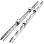 VEVOR Linear Guide Rail Set, SBR20 1000mm, 2 PCS 39.4 in/1000 mm SBR20 Guide Rails and 4 PCS SBR20UU Slide Blocks, Linear Rails and Bearings Kit for Automated Machines DIY Project CNC Router Machines