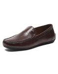 Monte Carlo Mens Brown Solid Slip on Genuine Leather Loafers (201805FW-2-9)