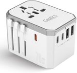 Ceptics 6 in 1 Universal Travel Adapter with PD 70W USB-C and 2X USB-A and 2X USB-C 3A, Universal Charger with QC 3.0 for US/EU/UK/AU, Universal Power Adapter with Type I C G A Outlets