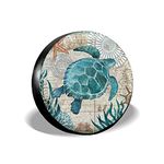 XWQWER Sea Turtle Spare Tire Cover for Camper RV SUV Trailer Truck and Many Vehicle, Universal Fit Wheel Covers Waterproof Dustproof (Diameter 23” - 33”)