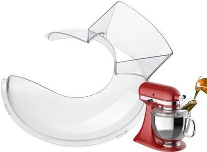 AXIM Pouring Shield for KitchenAid 4.5-5QT Stainless Steel Mixer Bowls ONLY - Secure Fit Splash Guard for KitchenAid Tilt-Head Stand Mixers and Dishwasher Safe