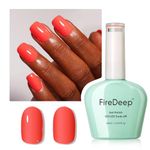 Firedeep Coral Gel Nail Polish, 16ML Large Bottle Coral Gel Polish UV/LED Soak Off Manicure Salon DIY at Home for Summer 1Pcs