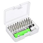 Zaptec 32 In 1 Magnetic Screwdriver Set With Extension Rod For Home Appliance, Laptop, Mobile, Computer, Toys & Watch Repairing - Green