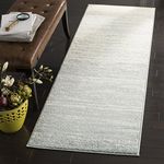 Safavieh Adirondack Collection 2'6" x 14' Slate/Cream ADR113T Modern Ombre Non-Shedding Living Room Bedroom Runner Rug