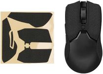 kwmobile Mouse Grip Tape Compatible with Razer Viper Mini Grip Tape - Non-Slip Faux Leather - Black