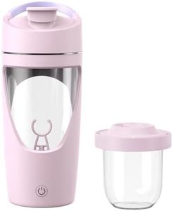 YOHOABSER Electric Protein Shaker Bottle with Storage, USB-C, 24 oz, Pink