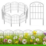 LIANTRAL Decorative Garden Fence 28 Pack, Rustproof Metal Wire Fencing Border Animal Barrier, Flower Edging for Landscape Patio Yard Outdoor, 60 CM (H) x 914 CM (L)