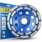 S&R 125mm Diamond Cup Wheel for Concrete, Granite & Masonry - 2-Row Professional Grade Grinding Disc for Angle Grinders, Industrial Quality, Long-Lasting