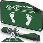 2F22E Baseball Hitting Mat,Outdoor Portable Batting Cage Mat,35.4 * 23.6 Inch Baseball and Softball Batter Stance Training Mat for improving The Batting Posture of Athletes of All Ages